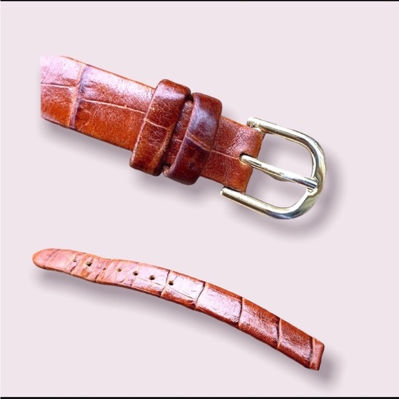 Retro Watch Women’s Tank Wristwatch Leather Strap Band Anne Klein - Picture 7 of 10